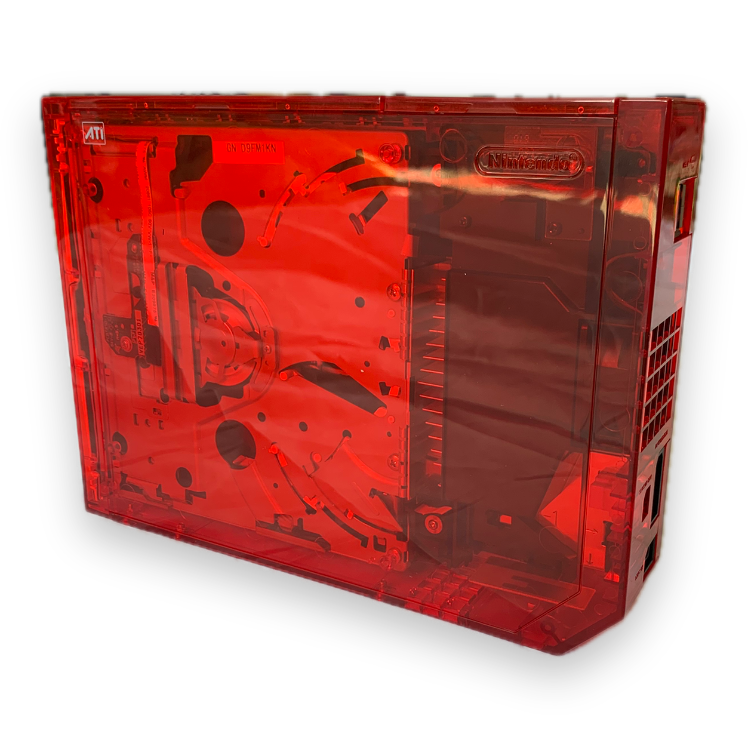 Nintendo Wii Custom Transparent Console Clear Red