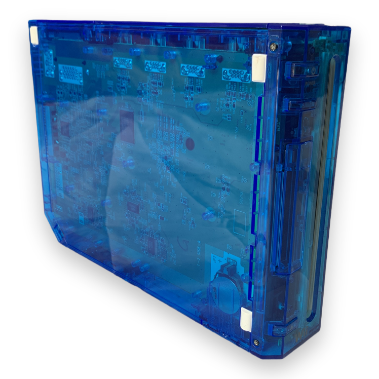 Nintendo Wii Custom Transparent Console Clear Blue