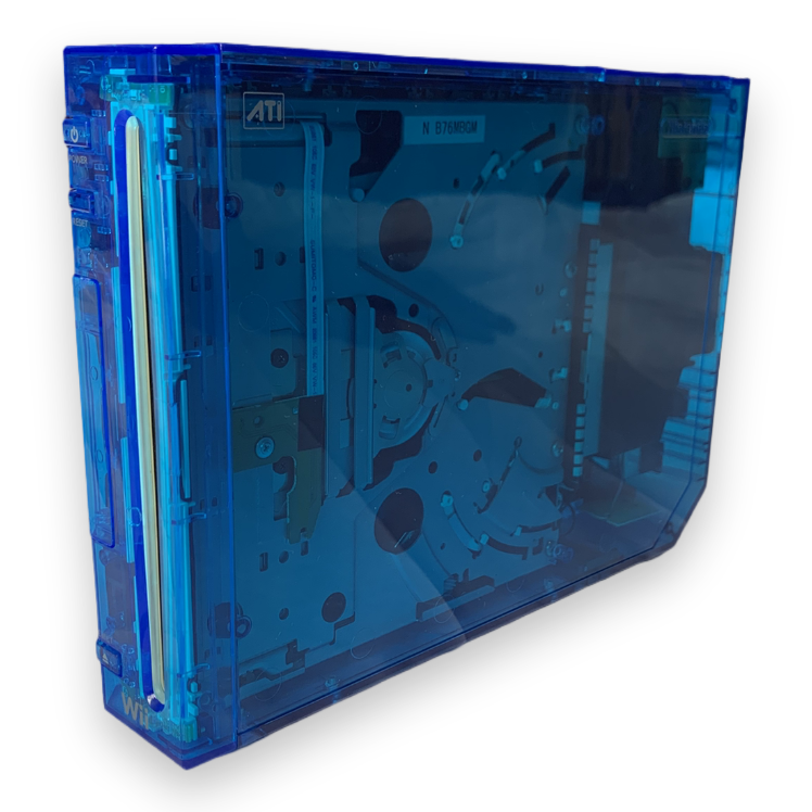 Nintendo Wii Custom Transparent Console Clear Blue