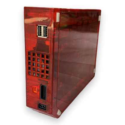 Nintendo Wii Custom Transparent Console Clear Red